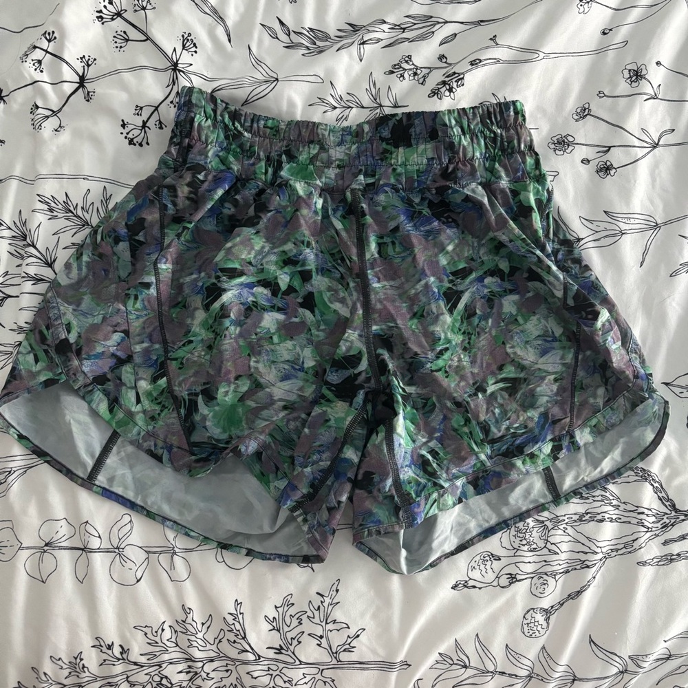 Lululemon Athletica Green and Blue Athletic Shorts